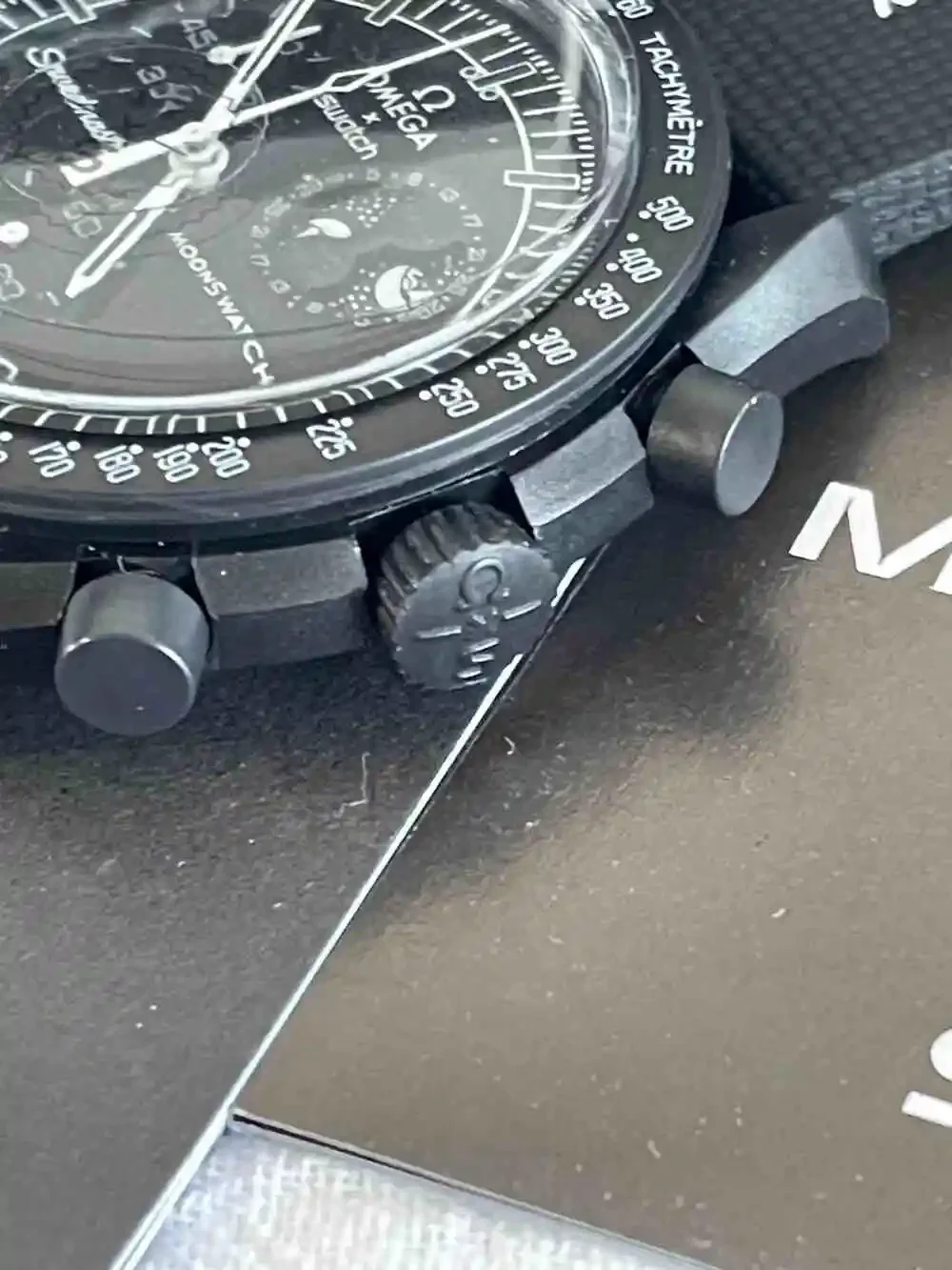NWOT Swatch x Omega MEN'S WATCH MISSION TO THE MOONPHASE NEW MOON BLACK